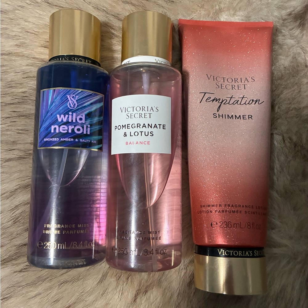 Victoria's Secret Trio - Purple, Pink, Gold